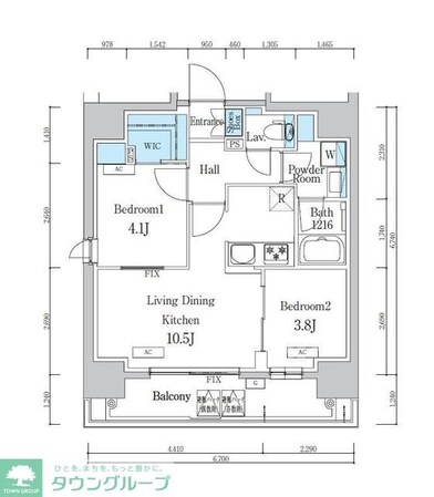 デュオフラッツ浅草蔵前の物件間取画像